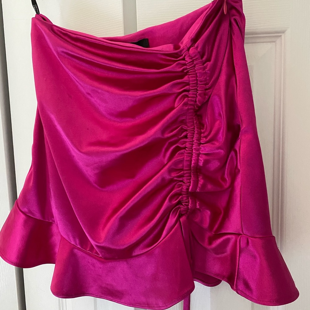 Hot Pink Silk Skirt